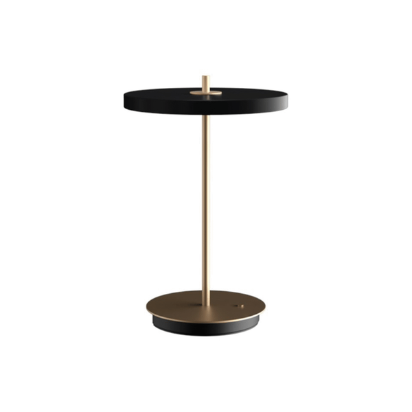 UMAGE Asteria Move portable lamp in black on a white background
