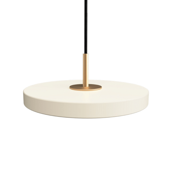 UMAGE Asteria Micro pendant in pearl white on a white background