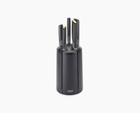 Joseph Joseph Elevate Carousel multicolour knife set in rotating block, on white