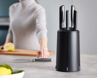 Elevate Carousel 5-piece knife set on a kitchen worktop