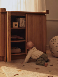 ferm LIVING Skye wool rug styled in a children's room setting