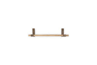 Ibo small reclaimed wood and iron shelf on a white background