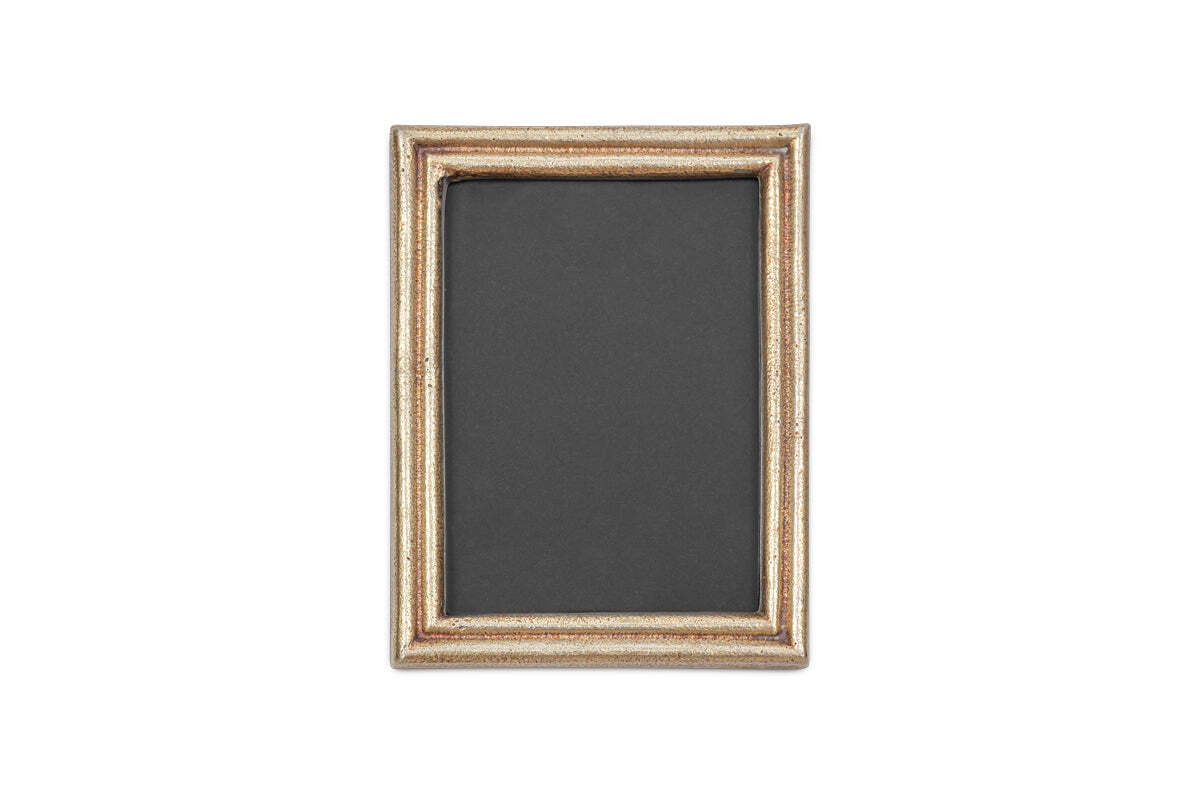 Pambani antique brass 5 x 7 inch photo frame on a white background