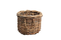 Rattan Chunky Basket, small, shown on a plain white background